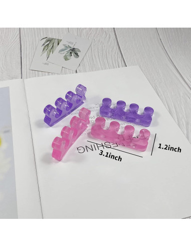 Separadores de Dedos de Gel para Pedicura KAIXIN - 4 Pcs