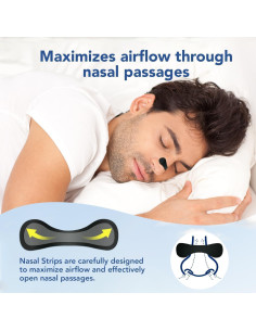 60 Tiras Nasales DKEPA para Ronquidos - Fuerza Extra, Negro 2