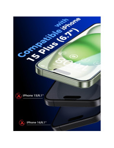 Protector de Pantalla Vidrio Templado MAGIC JOHN para iPhone 15 Plus 6.7" 2