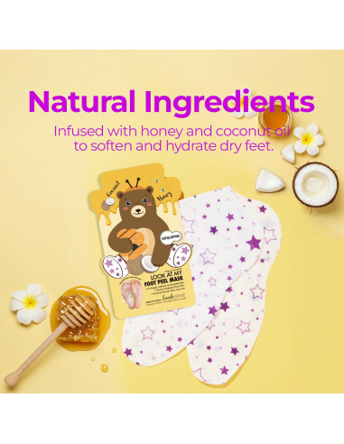Máscara Exfoliante para Pies KSBC con Miel y Aceite de Coco