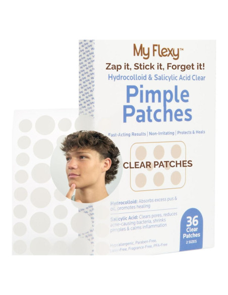 Parche para Granos My Flexy - Hidrocoloide con Ácido Salicílico - 36 Unidades