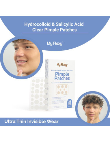 Parche para Granos My Flexy - Hidrocoloide con Ácido Salicílico - 36 Unidades