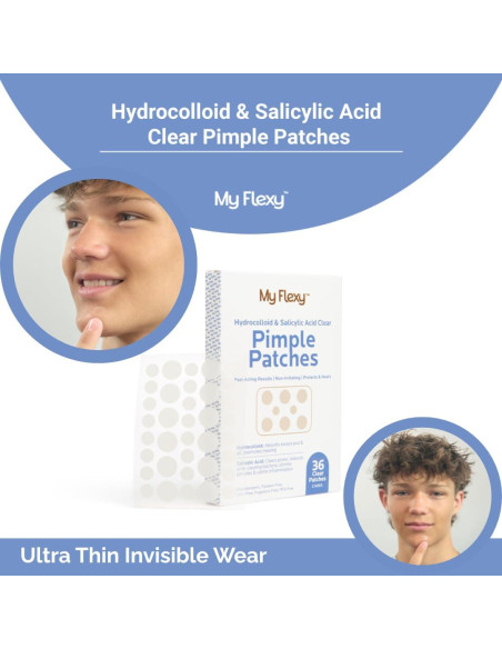 Parche para Granos My Flexy - Hidrocoloide con Ácido Salicílico - 36 Unidades