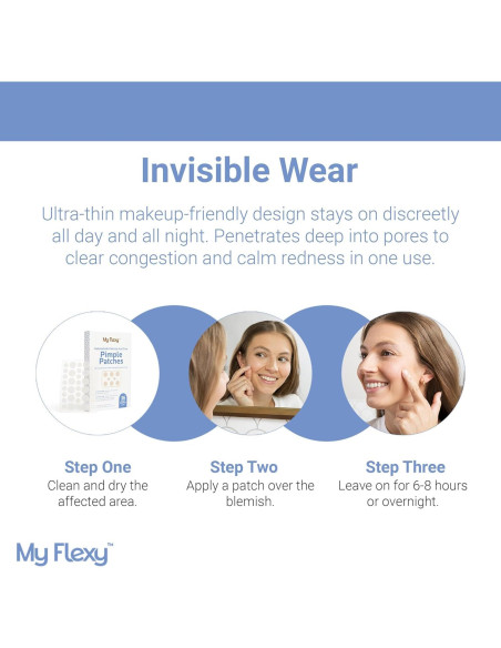 Parche para Granos My Flexy - Hidrocoloide con Ácido Salicílico - 36 Unidades