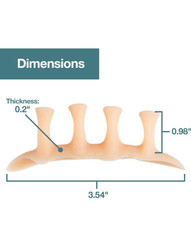 Separador de Dedos en Martillo ZenToes - 4 Unidades de Gel