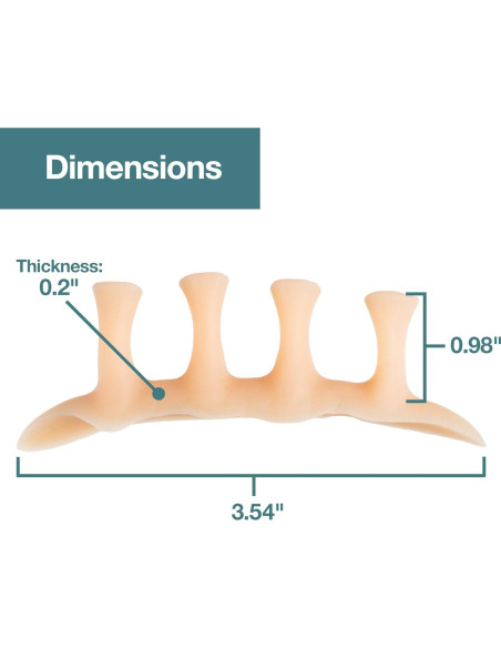Separador de Dedos en Martillo ZenToes - 4 Unidades de Gel