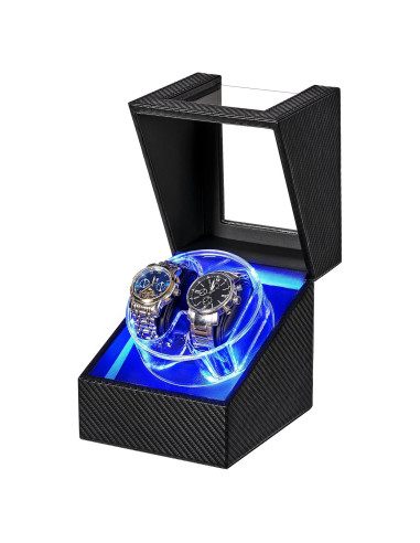 Caja de Reloj Automático ANWBROAD JWW007C con LED y Motor Silencioso