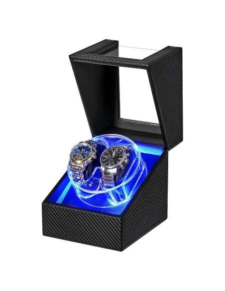 Caja de Reloj Automático ANWBROAD JWW007C con LED y Motor Silencioso