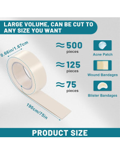 Parches Hidrocoloides para Granos WUYUAN 1.68cm x 190.5cm 2