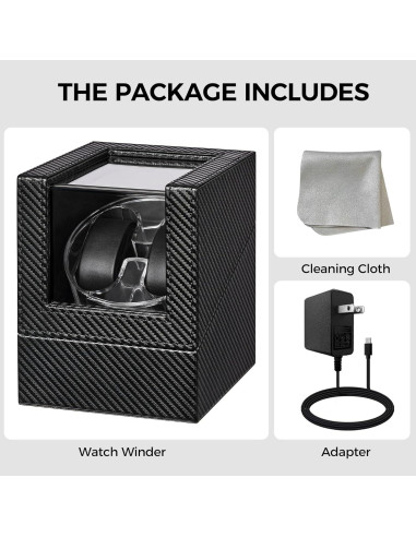 Caja de Reloj Automático ANWBROAD JWW007C con LED y Motor Silencioso