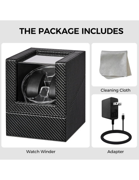 Caja de Reloj Automático ANWBROAD JWW007C con LED y Motor Silencioso