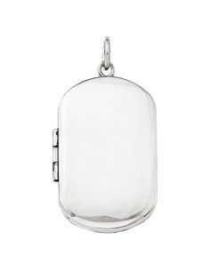 Medallón de Perro de Plata Esterlina 2 Fotos 3.2 x 3.2 cm