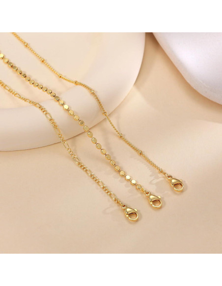 Pulseras de Tobillo de Oro 14K para Mujeres - Ajustables