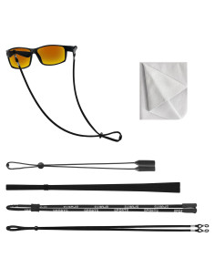 Correas de Gafas BILIONE - Paquete de 4 Estilos Ajustables