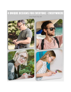 Correas de Gafas BILIONE - Paquete de 4 Estilos Ajustables 2