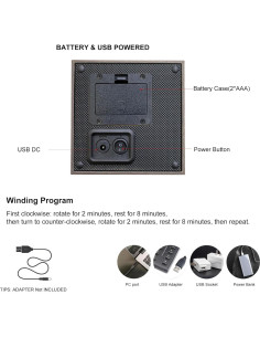 Reproductor de Reloj DUKWIN con Motor Silencioso y Doble Alimentación 2