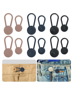 Extensores de Cintura para Pantalones DESKEMAI, 3 Colores, 1-1.4 Pulgadas