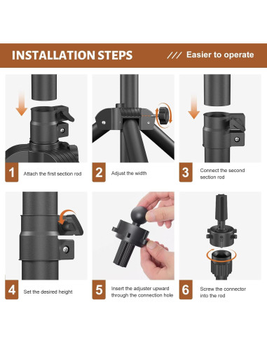 Soporte de Peluca Trípode Womnwomn Ajustable 95-127 cm