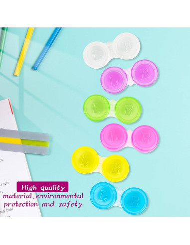 120 Estuches para Lentes de Contacto Coloridos Spaluck 5.9x2.8cm