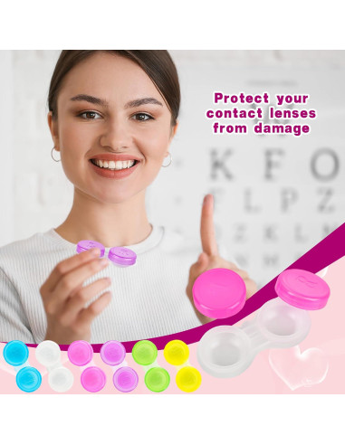 120 Estuches para Lentes de Contacto Coloridos Spaluck 5.9x2.8cm