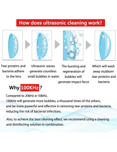 Limpiador Ultrasónico de Lentes Nexvolix 100KHz Portátil 2
