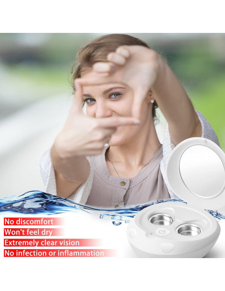 Limpiador Ultrasónico de Lentes Nexvolix 100KHz Portátil
