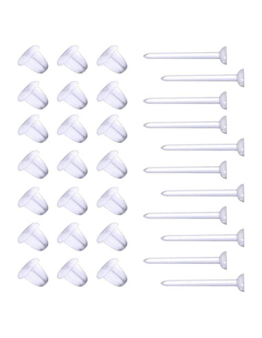 100 Pares Puntos de Silicona Transparentes VANTOBEST para Pendientes