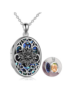 Collar medallón de loto de plata esterlina ONEFINITY