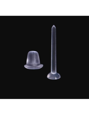100 Pares Puntos de Silicona Transparentes VANTOBEST para Pendientes