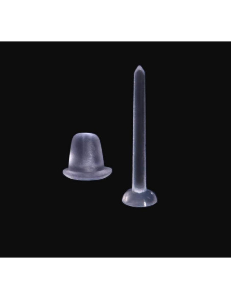 100 Pares Puntos de Silicona Transparentes VANTOBEST para Pendientes