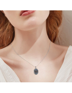 Collar medallón de loto de plata esterlina ONEFINITY 2