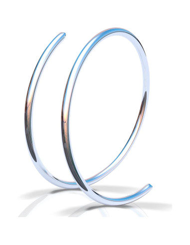 Aro Nasal Espiral Doble Plata Esterlina 925 7mm