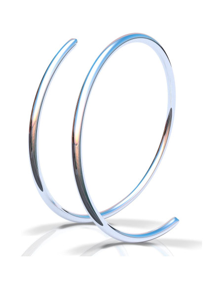 Aro Nasal Espiral Doble Plata Esterlina 925 7mm