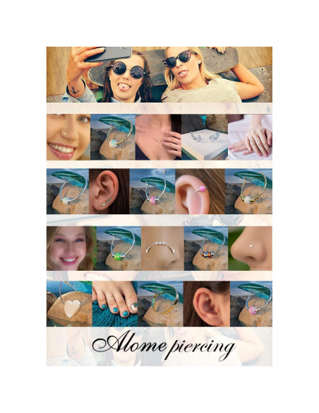 Aro Nasal Espiral Doble Plata Esterlina 925 7mm