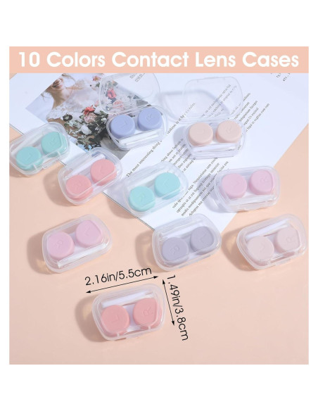 Estuche para Lentes de Contacto ValueBargain 10 Pcs Coloridos