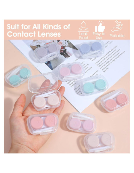 Estuche para Lentes de Contacto ValueBargain 10 Pcs Coloridos