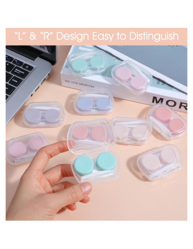 Estuche para Lentes de Contacto ValueBargain 10 Pcs Coloridos