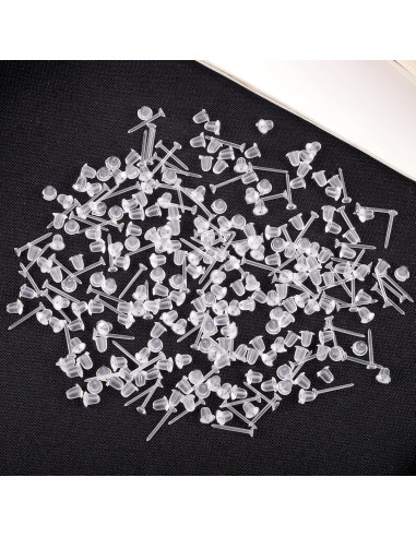 100 Pares de Pendientes Transparentes Mikovivi 1.19x0.30cm