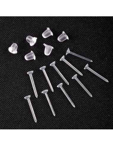 100 Pares de Pendientes Transparentes Mikovivi 1.19x0.30cm