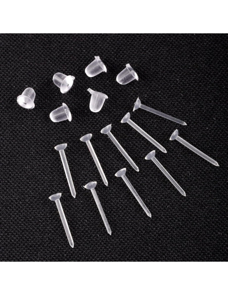 100 Pares de Pendientes Transparentes Mikovivi 1.19x0.30cm