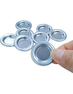 50 Soportes de Incienso de Metal Luzen Plata Redondos 3cm 2