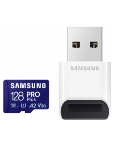 Tarjeta microSD Samsung PRO Plus 128GB + Lector USB, 180MB/s