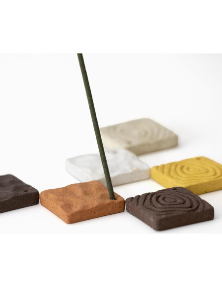 Conjunto de Soportes de Incienso Asayu Japón Cerámica Ecológica 3 Piezas Conjunto de Soportes de Incienso Asayu Japón Cerámica Ecológica 3 Piezas