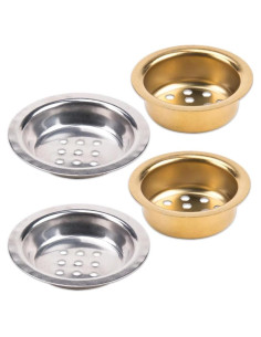 4 Piezas Soporte de Carbón Incienso Comidox Oro Redondo