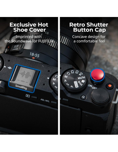 Cage Retro para FUJIFILM X-M5 con Mango de Madera y Placa Arca