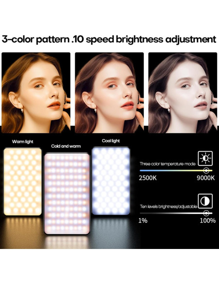 Kit de Luz de Relleno LED Asitoo con Filtro CPL 52mm