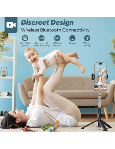 Monitor Selfie Inalámbrico Meonxy para Vlog 4K 30fps