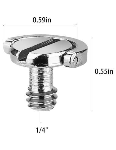 Paquete de 10 adaptadores de tornillo D-Ring 1/4" Carpro