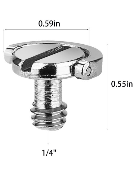 Paquete de 10 adaptadores de tornillo D-Ring 1/4" Carpro