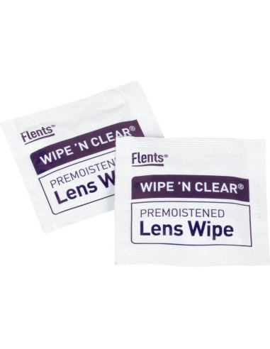 Toallitas de limpieza para lentes Flents Wipe 'N Clear 100 unidades